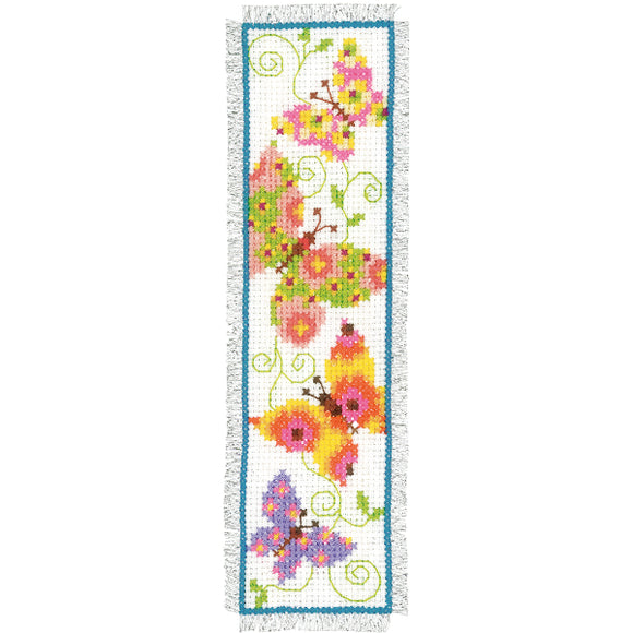Counted Cross Stitch Bookmark Kit, Butterflies