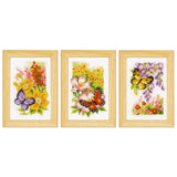 Butterflies & Flowers Counted Cross Stitch Kit on Aida