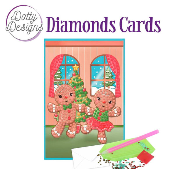 Dotty Design Diamond Cards - Gingerbread Dolls (A6)