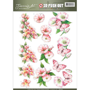 With Sympathy Die Cut Decoupage - Pink Flowers