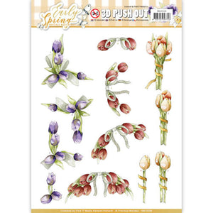 Early Spring Die Cut Decoupage - Early Tulips