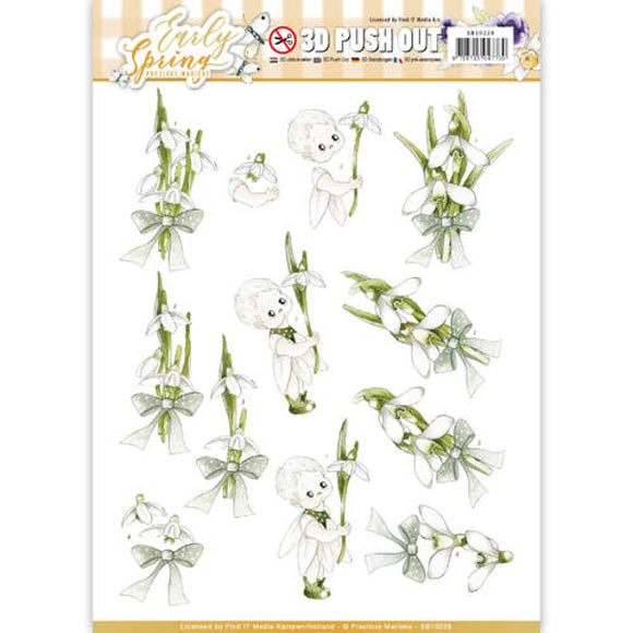 Early Spring Die Cut Decoupage - Early Snowdrops