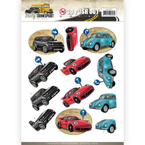 Daily Transport Die Cut Decoupage - Cars