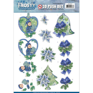 Frosty Ornaments Die Cut Decoupage - Green Ornaments