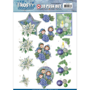 Frosty Ornaments Die Cut Decoupage - Blue Ornaments