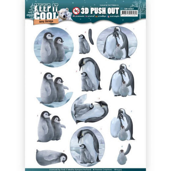 Keep it Cool Die Cut Decoupage - Cool Penguins