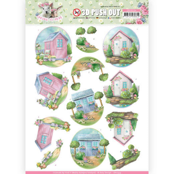 Spring is Here Die Cut Decoupage - Garden Sheds