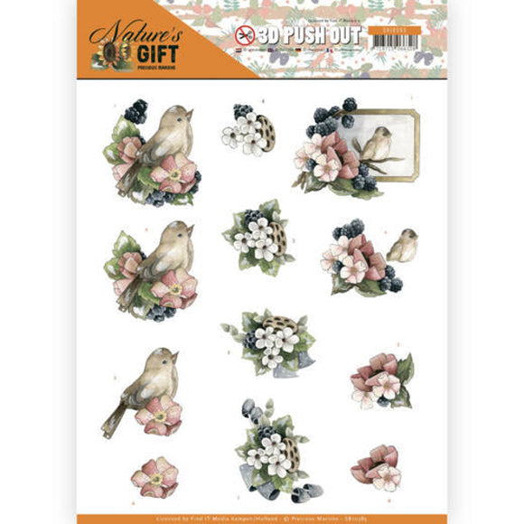 Nature's Gift Die Cut Decoupage - Blue Gifts