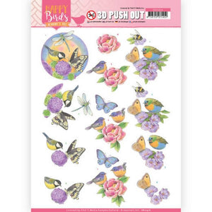 Happy Birds Die Cut Decoupage - Fragrant Flowers