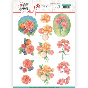 Well Wishes Die Cut Decoupage - A bunch of Flowers