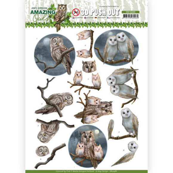 Amazing Owls Die Cut Decoupage - Night Owls