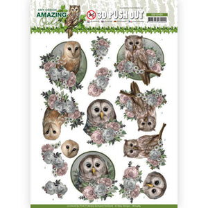 Amazing Owls Die Cut Decoupage - Romantic Owls
