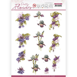 Pretty Flowers Die Cut Decoupage - Purple Flowers