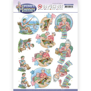 Funky Hobbies Die Cut Decoupage - Knitting