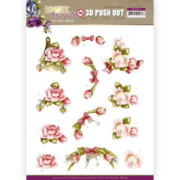 Romantic Roses Die Cut Decoupage - Pink Rose