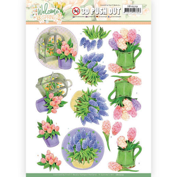 Jeanine's Art Welcome Spring Die Cut Decoupage - Hyacinth