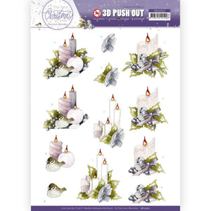 Best Christmas Ever Die Cut Decoupage - Pink Candles
