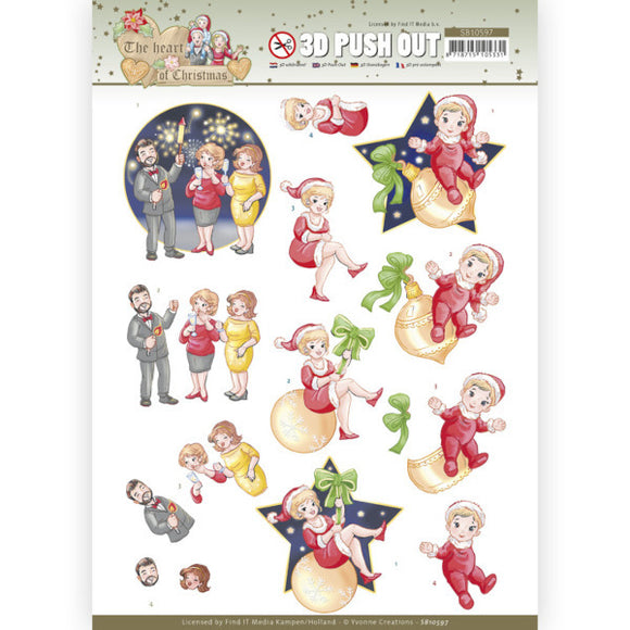 The Heart of Christmas Die Cut Decoupage - Fireworks