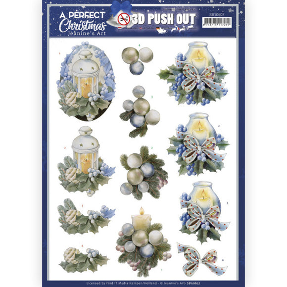 A Perfect Christmas Die Cut Decoupage -Christmas Candles