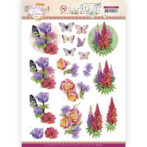 Perfect Butterfly Flowers Die Cut Decoupage - Anemone