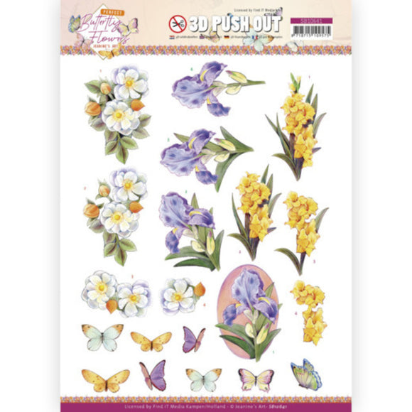 Perfect Butterfly Flowers Die Cut Decoupage - Gladiolus