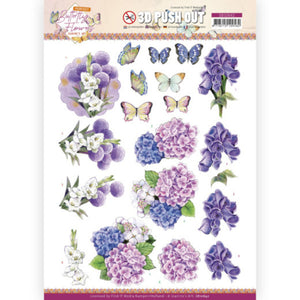 Perfect Butterfly Flowers Die Cut Decoupage - Hydrangea