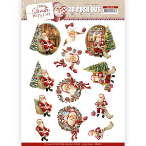 From Santa with Love  Die Cut Decoupage - Santa