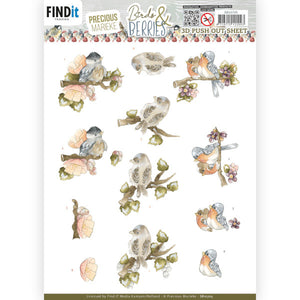 Birds & Berries Die Cut Decoupage - Cranberries