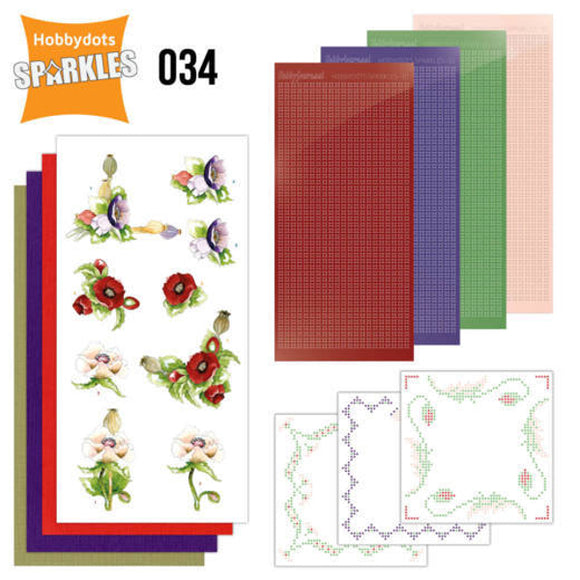 Hobbydot Sparkles Set 34 - Delicate Flowers - Poppy