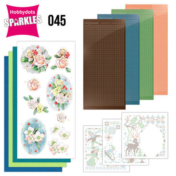Hobbydot Sparkles Set 45 - The Colours of Winter - Pink Winter Flowers