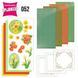 Hobbydot Sparkles Set 52- Jeanine's Art - Orange Flowers