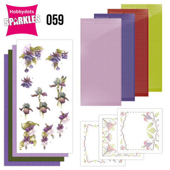Hobbydot Sparkles Set 59 -Purple Flowers