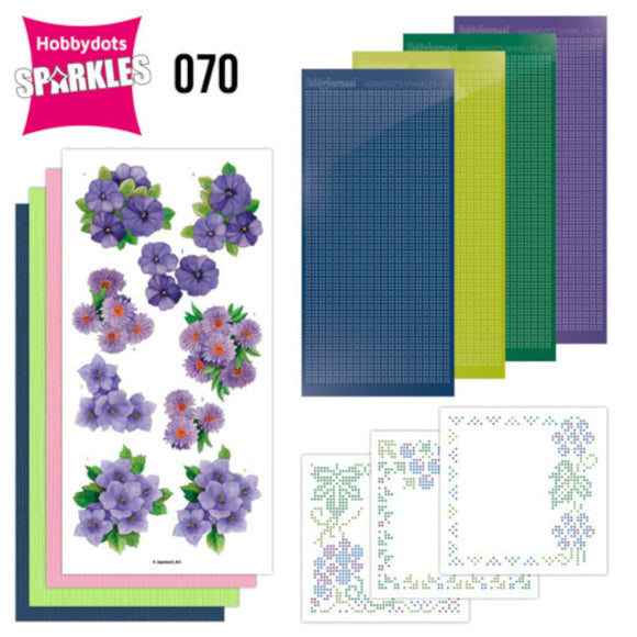 Hobbydot Sparkles Set 70 - Jeanine's Art - Purple Flowers