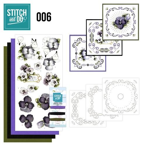 Stitch & Do Kit 006 - Violet Flowers