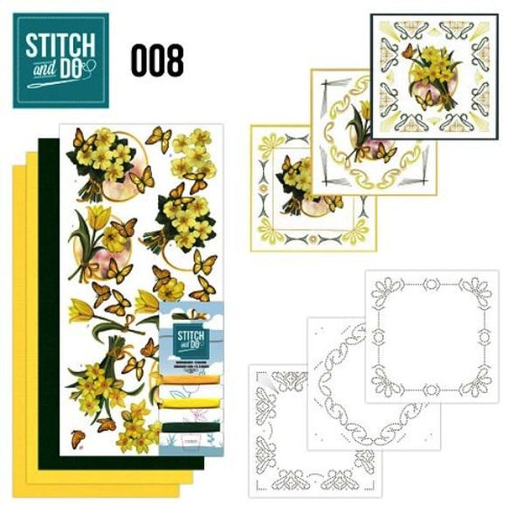 Stitch & Do Kit 008 - Yellow Flowers