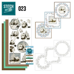Stitch & Do Kit 023 - Snow Cabins