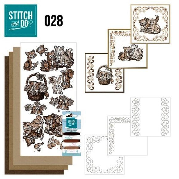 Stitch & Do Kit 028 - Brown Cats