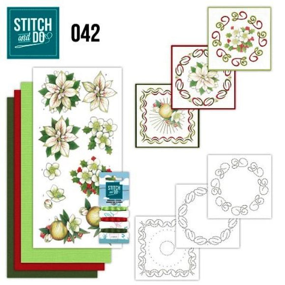 Stitch & Do Kit 042 - White Christmas Flowers