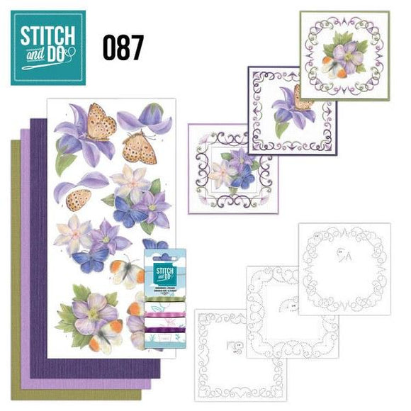 Stitch & Do Kit 087 - Purple Flowers