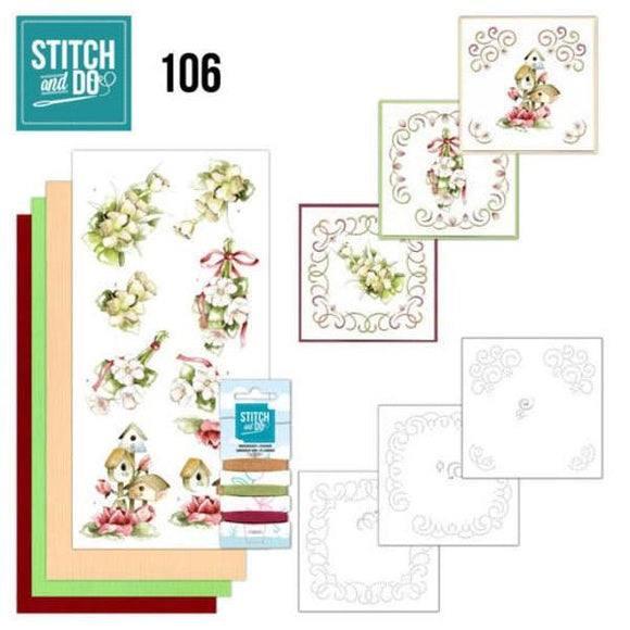 Stitch & Do Kit 106 - Pink Spring Flowers