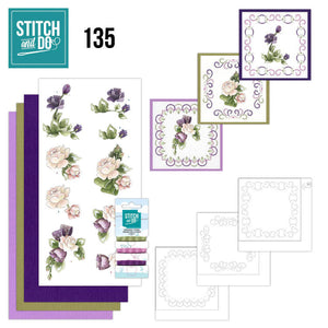 Stitch & Do Kit 135 Purple Flowers