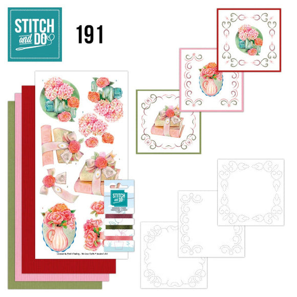 Stitch & Do Kit 191 - Jeanines Art - Red Flowers