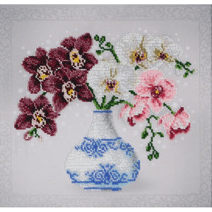 Floral Sketch Orchids Beaded Embroidery Kit from VDV