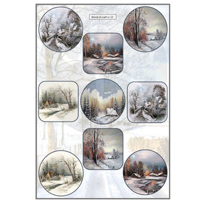 Pearlescent Winter Scenes Topper Sheet