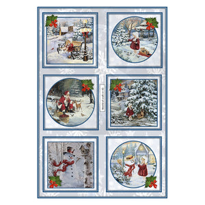 Pearlescent Christmas Scenes Topper Sheet