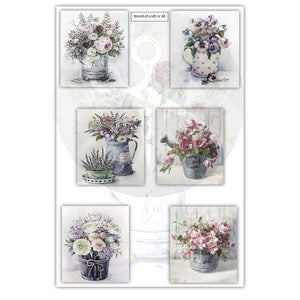 Pearlescent Floral Bouquets 2 Topper Sheet
