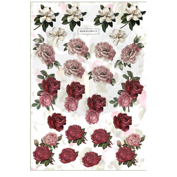 Pearlescent Flowers Topper Sheet