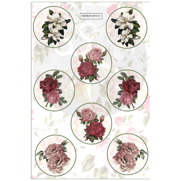 Pearlescent Floral Circles Topper Sheet