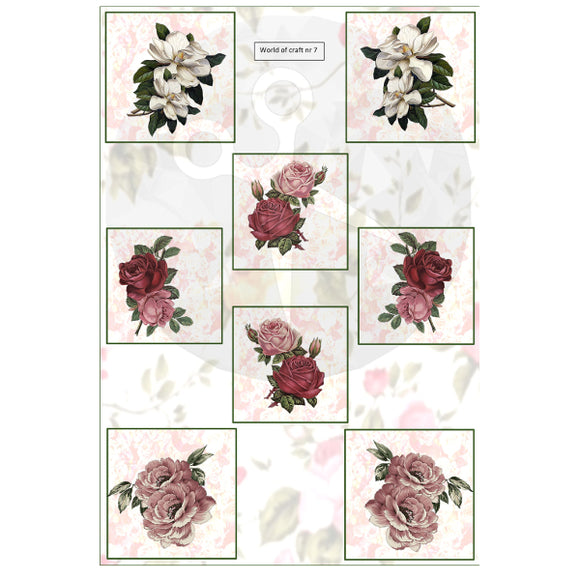 Pearlescent Rose Squares Topper Sheet