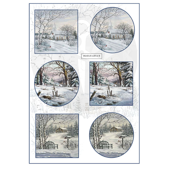 Pearlescent Winter Scenes 2 Topper Sheet